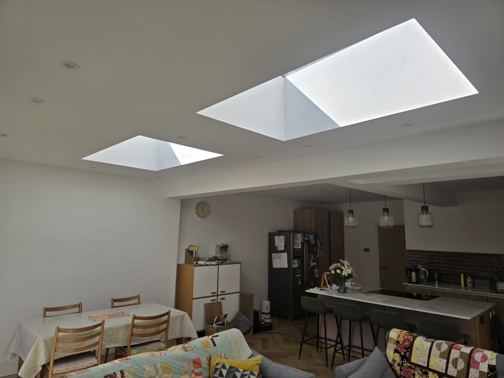 Kitchen-diner extension with roof lights
